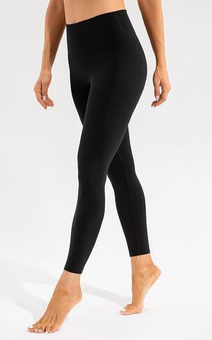 Ukaste Women's Petite Studio Essential 7/8 Length Yoga Leggings 23" - High Waisted Workout Active Tights Ankle Pants in Kuwait