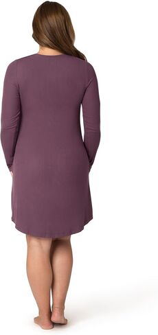 Kindred Bravely Riley Ribbed Maternity & Nursing Nightgown | Long Sleeve Postpartum Pajamas in Kuwait