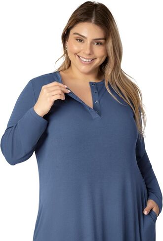 Kindred Bravely Riley Ribbed Maternity & Nursing Nightgown | Long Sleeve Postpartum Pajamas in Kuwait