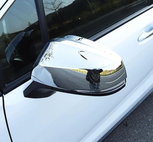 Side View Mirror Cover Compatible With Toyota Sienna 2021 2022 2023 2024 Rearview Mirror Trims Exterior Car Accessories ABS 2PCS(Glossy Chrome Style) in Saudi Arabia