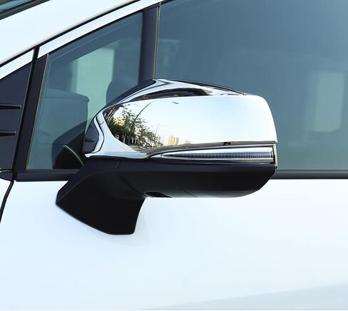 Side View Mirror Cover Compatible With Toyota Sienna 2021 2022 2023 2024 Rearview Mirror Trims Exterior Car Accessories ABS 2PCS(Glossy Chrome Style) in Saudi Arabia