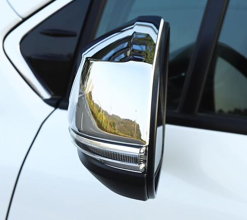 Side View Mirror Cover Compatible With Toyota Sienna 2021 2022 2023 2024 Rearview Mirror Trims Exterior Car Accessories ABS 2PCS(Glossy Chrome Style) in Saudi Arabia