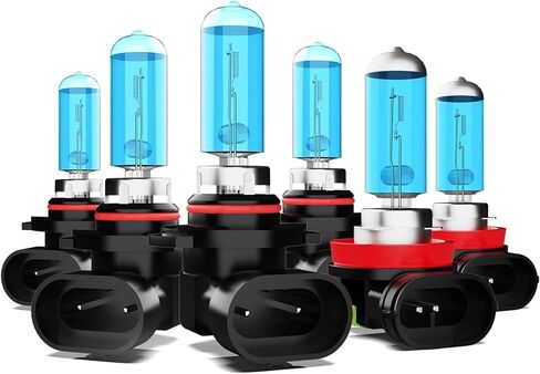 Light Bulbs Fit For Toyota RAV4 1996-1997,2001-2005, 9003 High Low Beam High Performance Halogen Headlight Bulb Combo, 6000K White Light, Pack of 2 in Saudi Arabia
