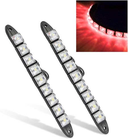 2PCS Daytime Running Strip Lights, Daylight Driving Weatherproof Decoration Light Kit, High Power Clearance Light, Flexible Bright Spot Fog Lamp, Auto Accessories Fit Most Cars (White) in Kuwait
