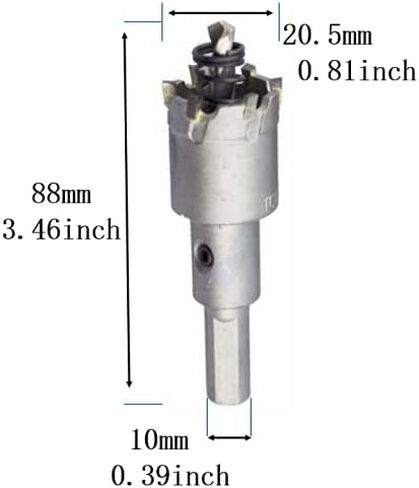 2Pcs 20mm Carbide Hole Saw for Stainless Steel Sheet Metal (20mm) in Saudi Arabia