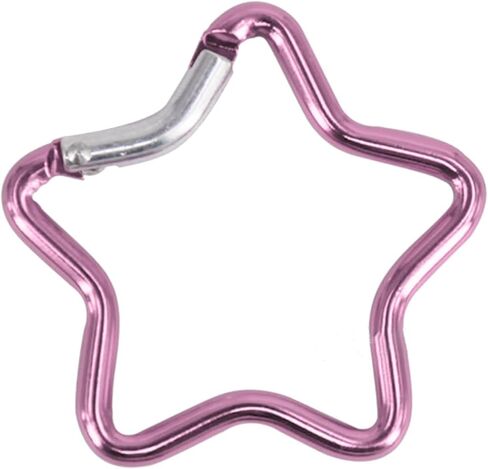 2Pcs Silver Carabiner Clip, Star Shaped Climbing Buckle, Aluminum Alloy Heavy Duty Keyring Hook for Camping Fishing Hiking Traveling Aluminum Key Chain Clip Accessories Outdoor in Saudi Arabia