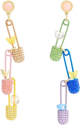 COACH Signature Safety Pin Mismatched Linear Earrings in Saudi Arabia