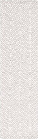 سجادة SAFAVIEH Marbella Collection Runner - 2'3" x 9'، عاجي وبيج، صوف شيفرون مصنوع يدويًا، مثالية للمناطق ذات حركة المرور العالية في غرفة المعيشة وغرفة النوم (MRB324A) in Saudi Arabia