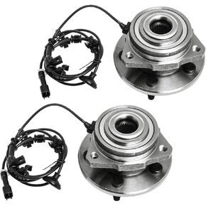 KEYOOG 513176 + 513177 (5 Lug,Fits 4-Wheel ABS Only) Right and Left Front Wheel Hub and Bearing Assembly Fit For 2002 2003 2004 2005 2006 2007 Je-ep Liberty