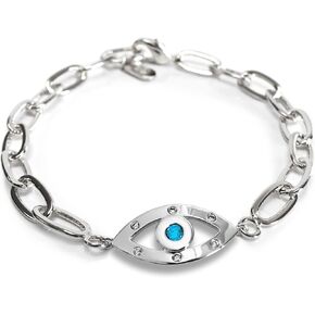 Liza Schwartz Jewelry Evil Eye Chain Bracelet for Women - Our Stylish Protective Eye Bracelet Repels Negativity to Keep you Safe