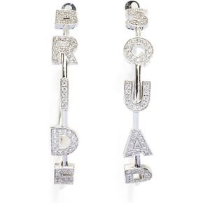 Kleinfeld Womens Bridal Bachelorette Word Play Hoop Earrings