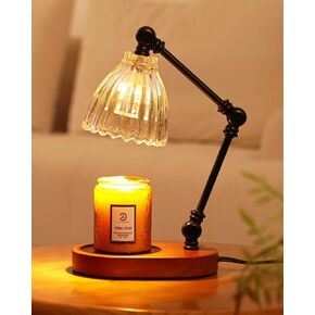 Candle Warmer Lamp with Timer Dimmer, Candle Lamp with 3 Bulbs for Adjustable Angle and Brightness, Vintage Candle Warmer for Scented Jar Candles Bedroom Home Decor House Warming Gifts New Home, Gold