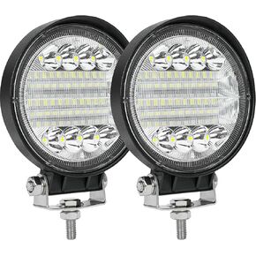 Round LED Light Pods for Trucks, BSTLights 4 Inch 72W 7000lm LED Work Lights Flood Beam Tractor Trailer Rack Bar Offroad Driving Lights UTV ATV SUV Boat Golf Cart Jeep 10 PCS
