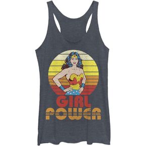 وارنر براذرز Wonder Woman Girl Power 70s ريترو المرأة Racerback تانك الأعلى in Kuwait