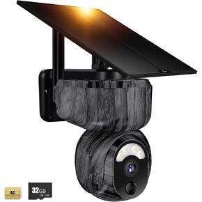 Zleo Trail Camera Cellular, Solar Game Camera with Live Feed, Wildlife Cameras with Night Vision Motion Activated Waterproof, Low Glow, Built-in 32GB SD Card, Cell Cam for Hunting, Scouting, Security