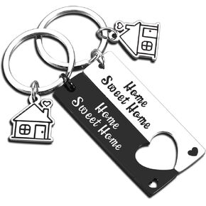 Housewarming Gifts, Sweet Home Keychain Set, New Home New Apartment Gifts, Keychain Gifts for Homeowners, First Home Gifts, Housewarming Gifts for Men Women, 2PCS New Home Keychain Gifts for Couples