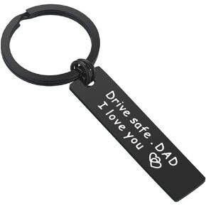 Dad Gifts from Daughter Son - Drive Safe Dad I Love You Keychain, Christmas Gifts for Dad Father's Day Birthday Gifts for Dad