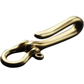 Brass Solid U Shape Key Hook Car Keychain Key Ring Shackle Bangle Wallet Chain Cloth Chain Pocket Clip