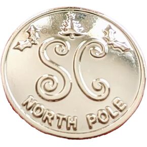 Santa's Lost Button - Heavy Sold Brass Button Christmas - WorldElfOrg
