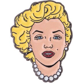 Desert Cactus Marilyn Monroe Lapel Pin Enamel Greek Formal Wear Blazer Jacket (Lapel Pin - Design B)