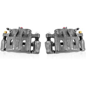 Callahan BRAKE PARTS OE Replacement Semi-Loaded Front Brake Calipers Pair and Hardware [For 2007 2008 2009 2010 2011 2012 2013 Suzuki SX4]