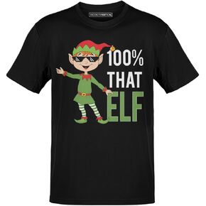 BROOKLYN VERTICAL Funny Christmas Santa Naughty Nice Holiday Short Sleeve Crew Neck T-Shirt | for Boys and Girls