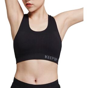 KEEP Sports Bra for Women, Medium Impact Yoga Bra Criss-Cross Back, Workout Crop Top Padded for Yoga, Fitness Workout Gym Bra