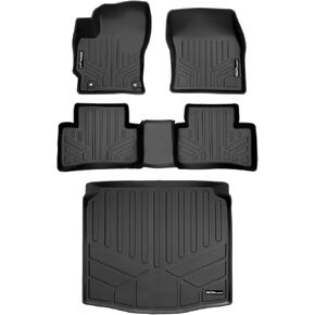 SMARTLINER Custom Fit All Weather 2 Row Floor Mats & Cargo Liner Set Black Compatible with 2022-2023 Toyota Corolla Cross (Only Fits Front Wheel Drive Models)