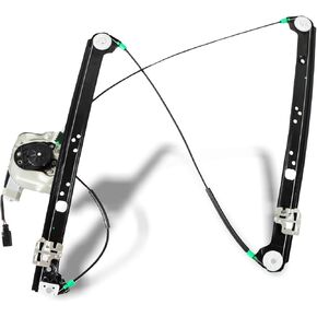 741-488 Window Regulator Driver Side Front with Power Window Motor for BMW X5 3.0L 4.4L 4.6L 4.8L 2000 2001 2002 2003 2004 2005 2006 Window Motor Assembly OE#51338254911 (Front Left Side)