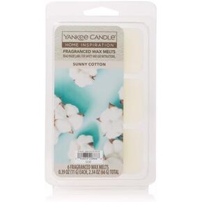 Yankee Candle Sunny Cotton, 6 Fragranced Wax Melts, 0.39 oz Each, 2.34 oz Total