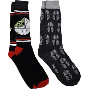 STAR WARS The Mandalorian The Child Pram Men's 2 Pack Crew Socks