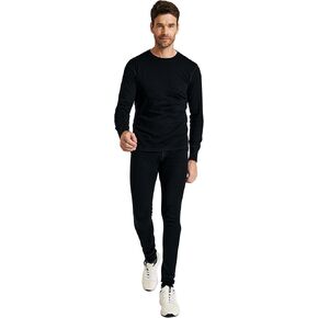 METARINO Men's 100% Merino Wool Base Layer Set Thermal Underwear Casual Top,Bottom for Hiking Travel Skiing