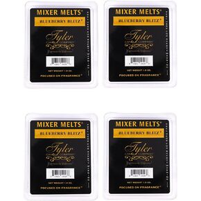 Tyler Candle Company Blueberry Blitz 1.9 Ounce Scented Mixer Wax Melt Cubes for Tart Burner, Pack of 4