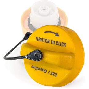 Click&Fit Gas Tank Cap E85 replacement for 2007-2019 Dodge Jeep Chrysler Ram – Flex fuel filler cap with tether and gasket replaces 52030379AB, 52030380AB, 4766580AB, Yellow