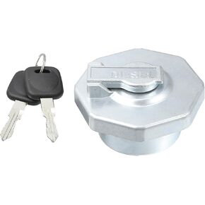 ACROPIX Gas Fuel Tank Cap Replacement Fit for Isuzu Elf Truck NPR NQR - Pack of 1 Silver Tone