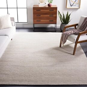 SAFAVIEH Metro Collection Runner Rug - 2'3" x 6', Natural & Ivory, Handmade Modern Wool, Ideal for High Traffic Areas in Living Room, Bedroom (MET995A)