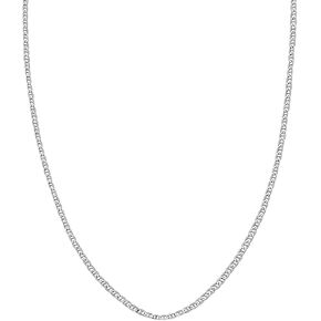 Savlano 925 Sterling Silver 1.5mm Italian Solid Flat Mariner Link Chain Necklace For Men & Women - Made in Italy Comes With a Gift Box