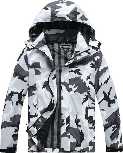 Men's Lightweight Waterproof Hooded Rain Jacket Outdoor Raincoat Shell Jacket for Hiking Travel in Saudi Arabia