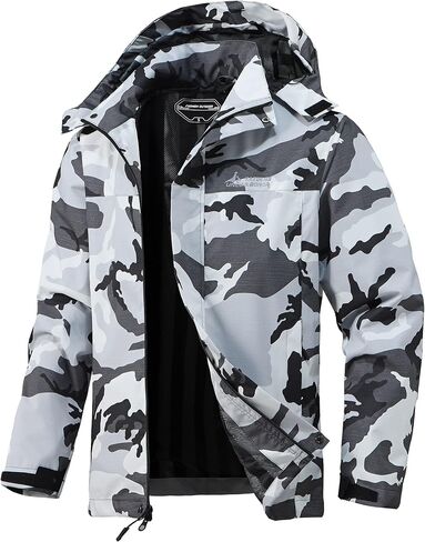 Men's Lightweight Waterproof Hooded Rain Jacket Outdoor Raincoat Shell Jacket for Hiking Travel in Saudi Arabia