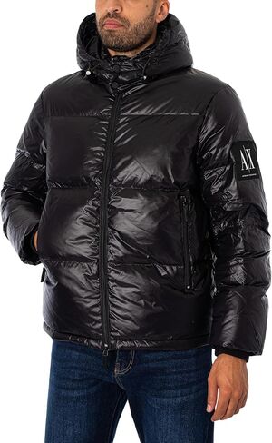 Armani Exchange Men's Ax Icon Hooded Puffer Jacket in Saudi Arabia