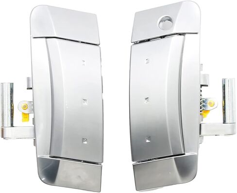 VIKKSAER قطعتان من مقبض الباب الخارجي، جانب السائق والراكب، بديل لنيسان 2003-2009 350Z، يستبدل # 80607-CD41E، 80607-CD40B، 80606-CD01E، فضي in Kuwait