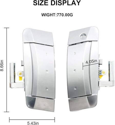VIKKSAER قطعتان من مقبض الباب الخارجي، جانب السائق والراكب، بديل لنيسان 2003-2009 350Z، يستبدل # 80607-CD41E، 80607-CD40B، 80606-CD01E، فضي in Kuwait