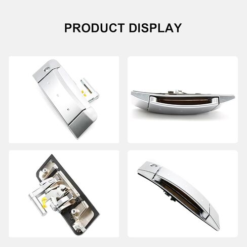 VIKKSAER قطعتان من مقبض الباب الخارجي، جانب السائق والراكب، بديل لنيسان 2003-2009 350Z، يستبدل # 80607-CD41E، 80607-CD40B، 80606-CD01E، فضي in Kuwait