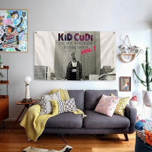 Generic Rapper Cudi Optimum Album Music Tapestries 3×5FT Hotels Homestay Study Union in Saudi Arabia