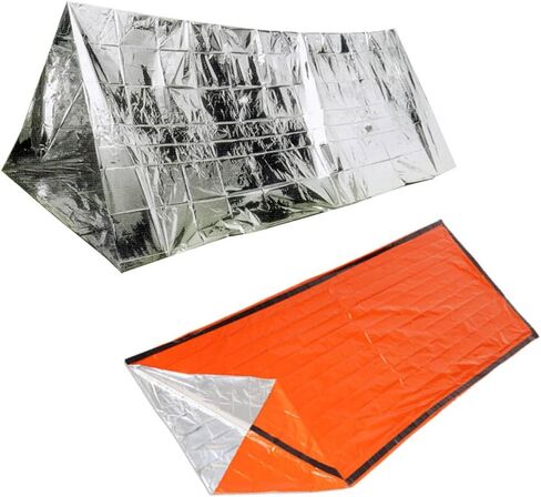 Emergency Shelter – 2 Person Survival Tent (7.4 oz) – Life Tent, Emergency Shelter, Tube Tent, Survival Tarp Premium Survival Gear Emergency Tent, Storm Shelter, and Bivy Tent for Camping Essentials in Saudi Arabia