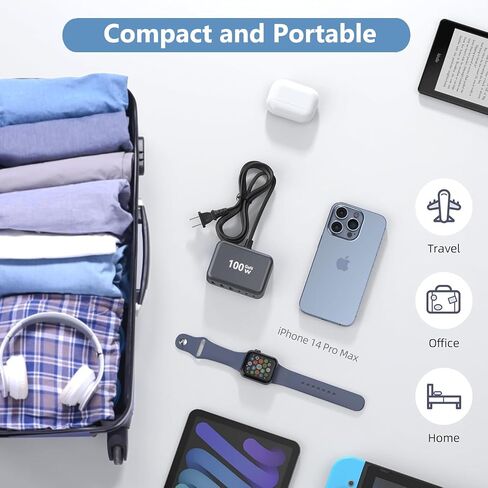 USB C شاحن سريع 100 واط جان 6 منفذ نوع USB C محطة شحن محور كتلة USB C الجدار شاحن قطاع الطاقة محول التوصيل مكعب الطوب 3 USB C 3 USB A لباد iPhone 15 14 13 12 11 Pro Max Pixel Galaxy S24 in Kuwait