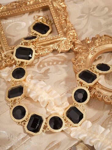Medieval Victorian Statement Chunky Charm Necklace for Women, Byzantine Costume Jewelry for Women in Saudi Arabia