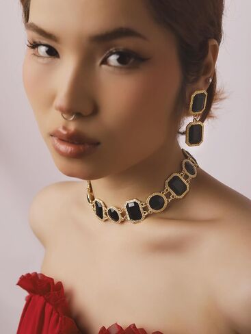 Medieval Victorian Statement Chunky Charm Necklace for Women, Byzantine Costume Jewelry for Women in Saudi Arabia