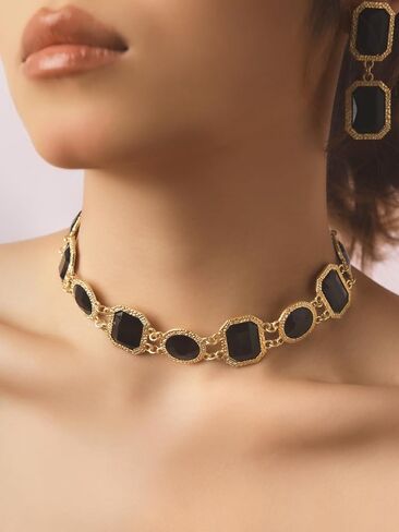 Medieval Victorian Statement Chunky Charm Necklace for Women, Byzantine Costume Jewelry for Women in Saudi Arabia