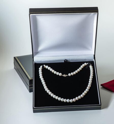 II ROUND PEARL II Real Pearl Necklace for Women Ivory Beige Cream White Pearls Jewelry Men Cultured Freshwater Sterling Silver Wedding in Saudi Arabia